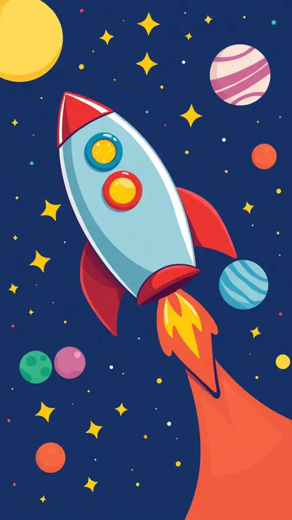 rocket ship space journey