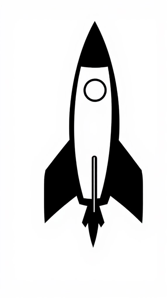 rocket silhouette graphic design