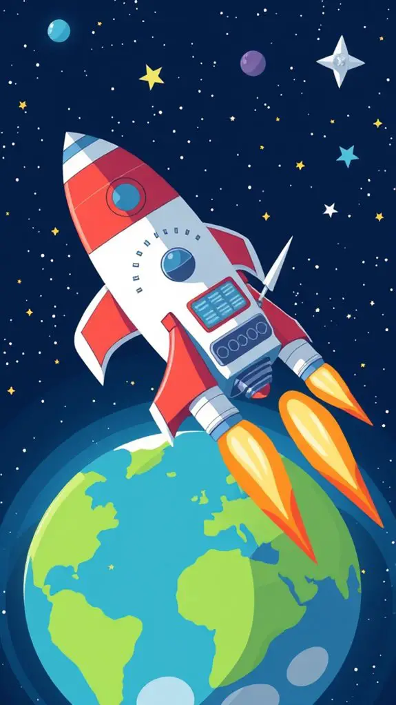 rocket station graphic design