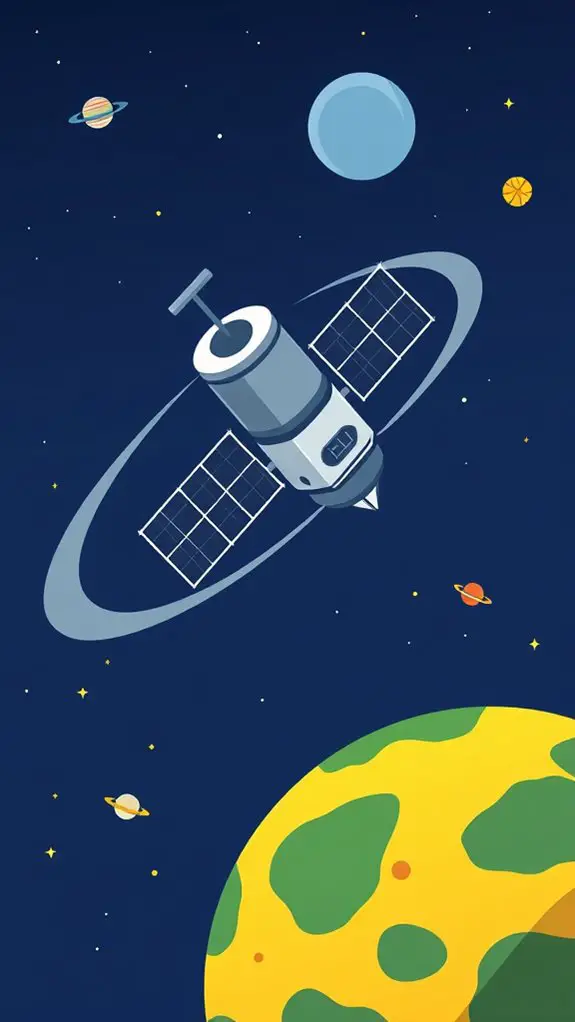 satellite in earth s orbit