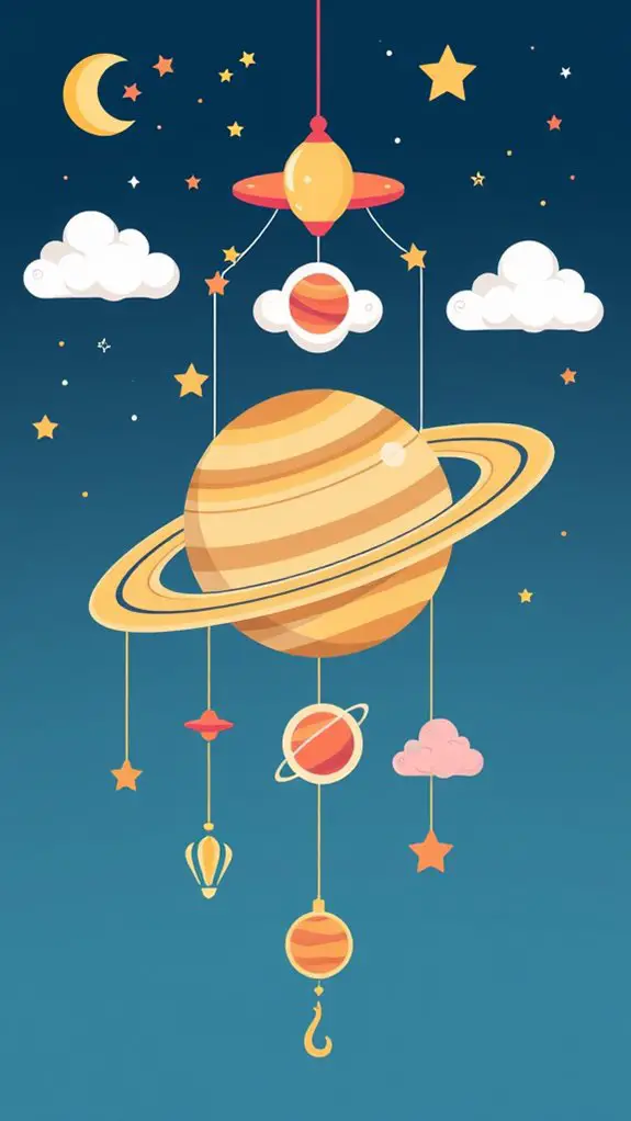 saturn themed space mobile design