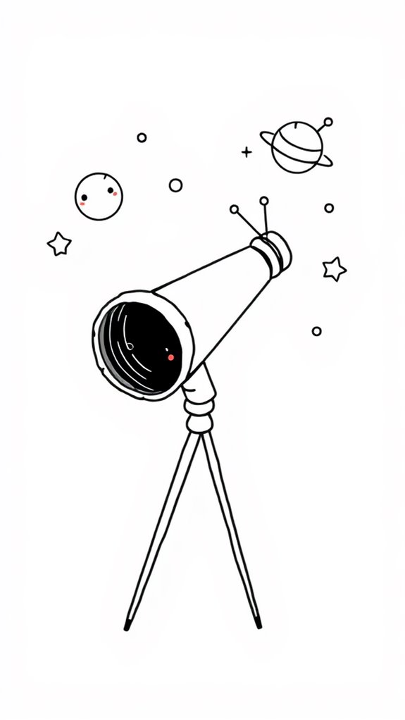 simple doodle of telescope