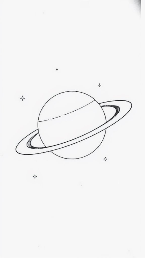 simple line art saturn