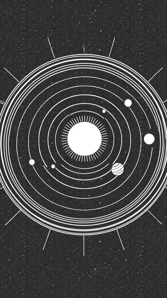 simple orbital line art