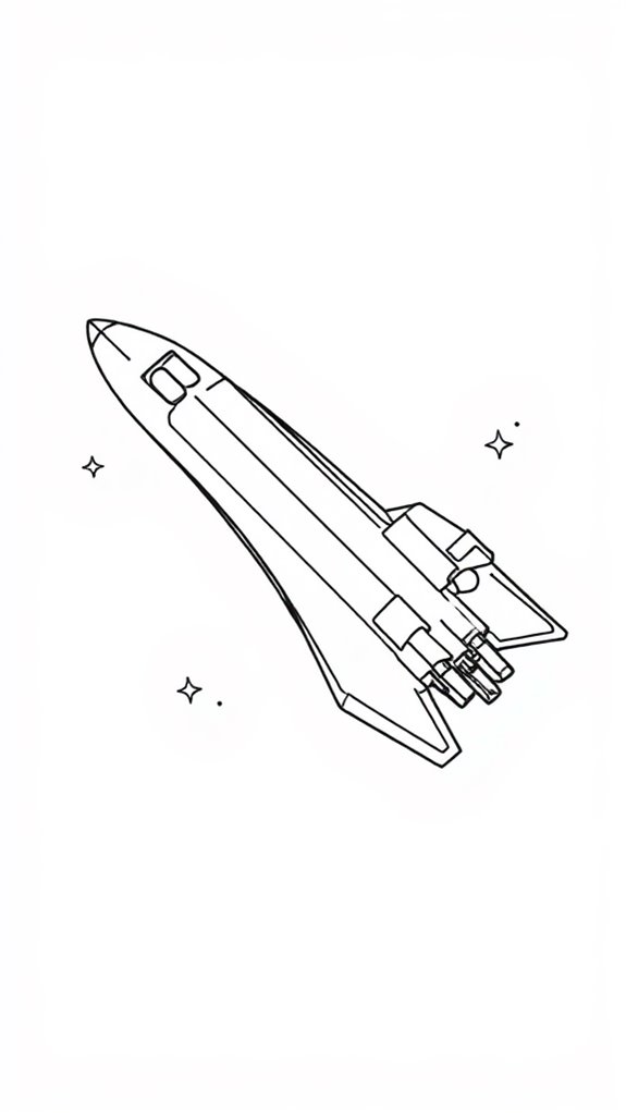 12 Creative Space Shuttle Drawing Ideas To Inspire You - Sentinel Mission