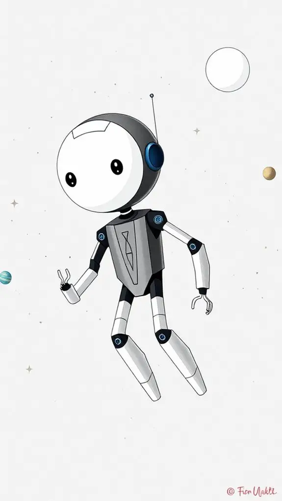 simple robotic space illustration