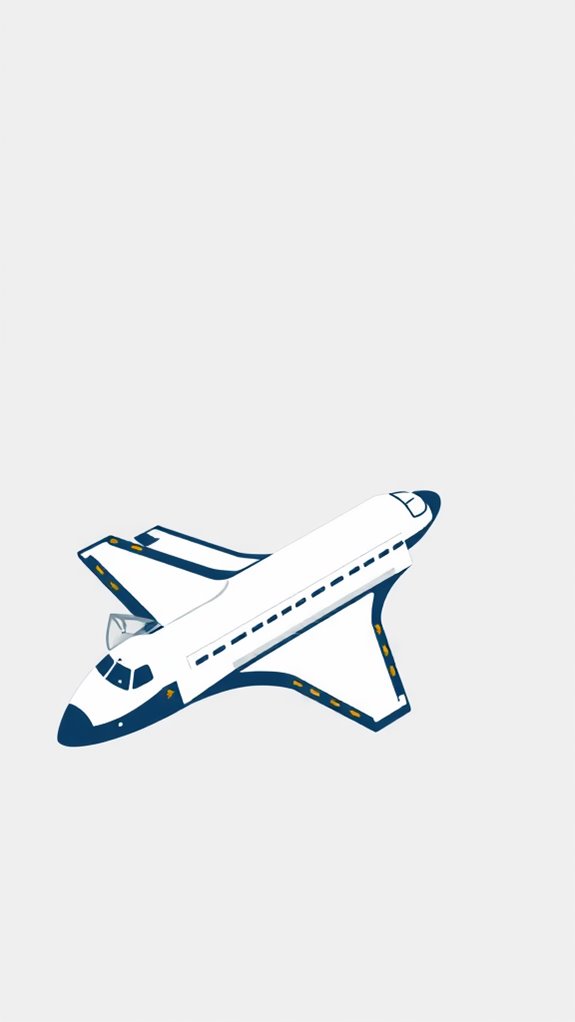 simple space shuttle clipart