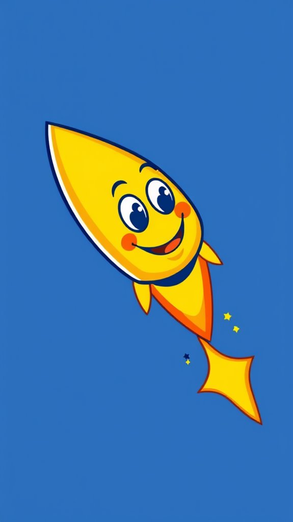 smiling comet clipart design