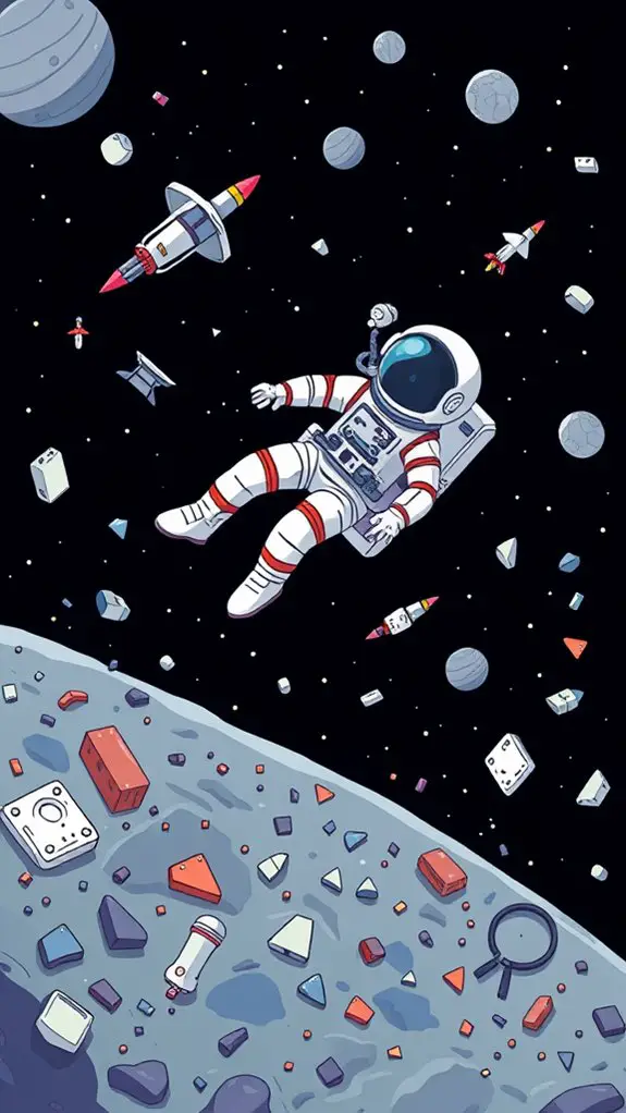 space debris illustration design
