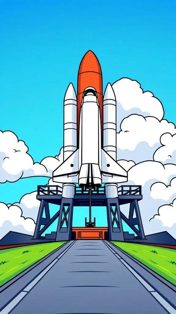 space shuttle launchpad clipart
