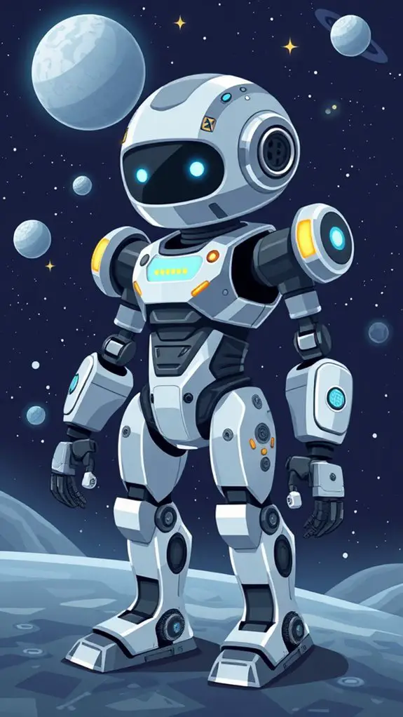 spacecraft maintenance robot graphics
