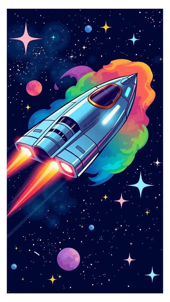 spaceship flying object clipart