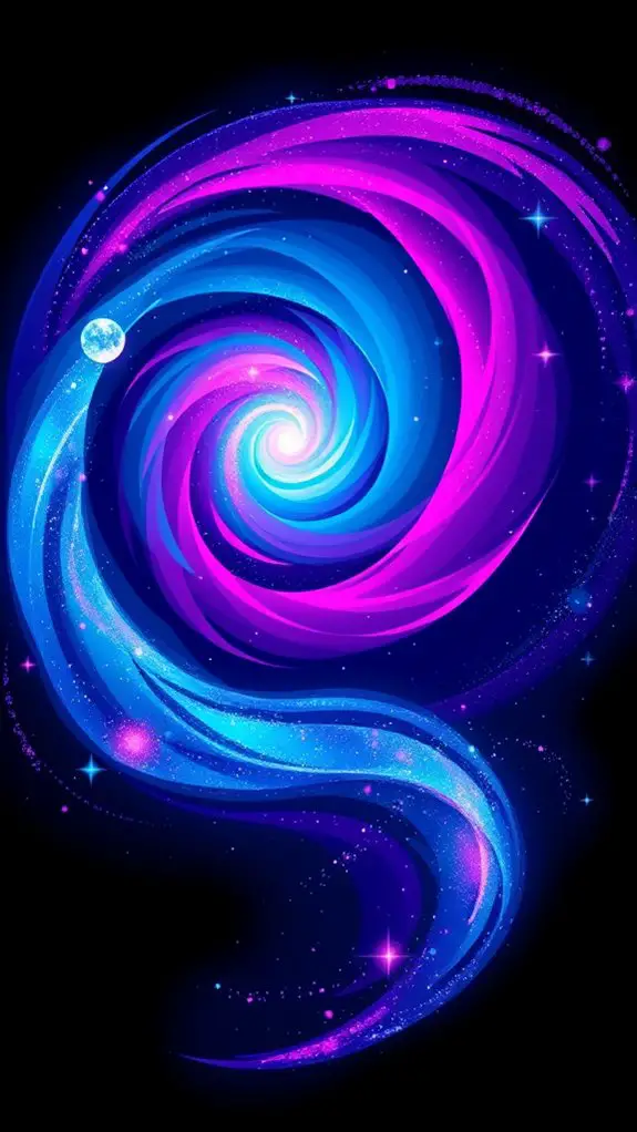 spiraling cosmic artwork design