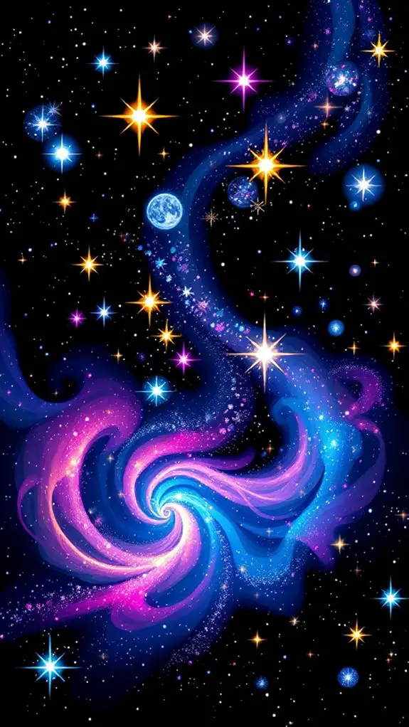 star cluster galaxy illustration