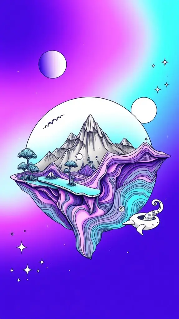 stylized alien world illustration