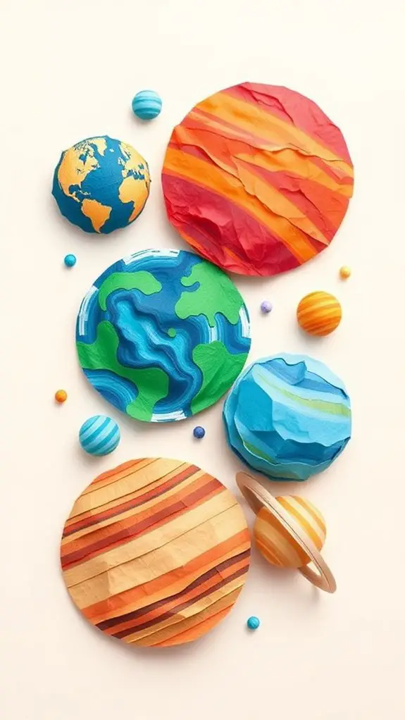 textured planet clipart collection