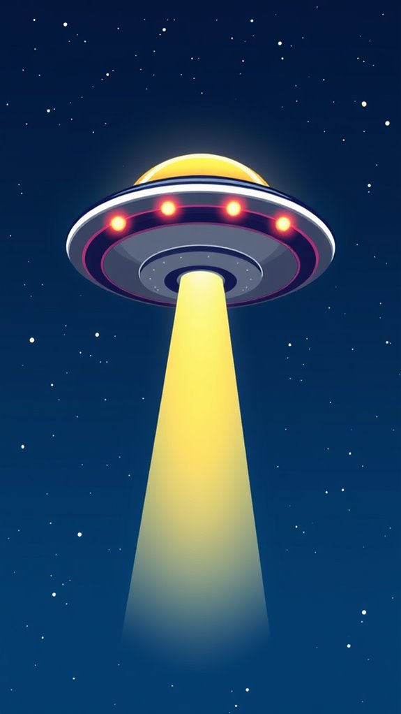ufo light beam clipart