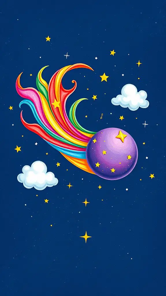 vibrant comet artwork creation