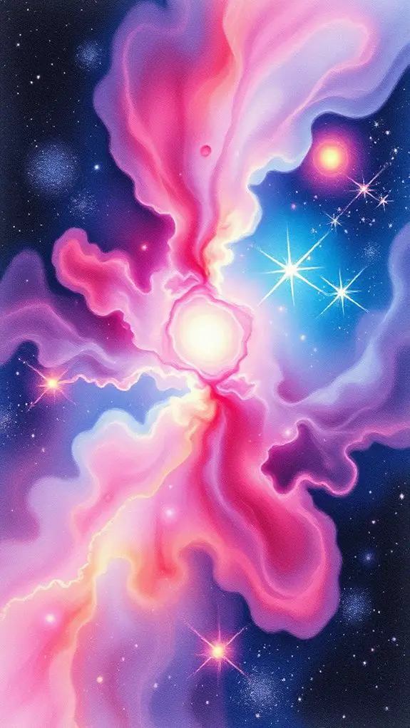 vibrant cosmic color art