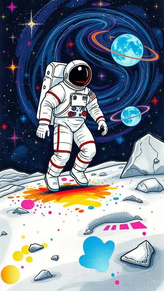 vibrant cosmic exploration artwork