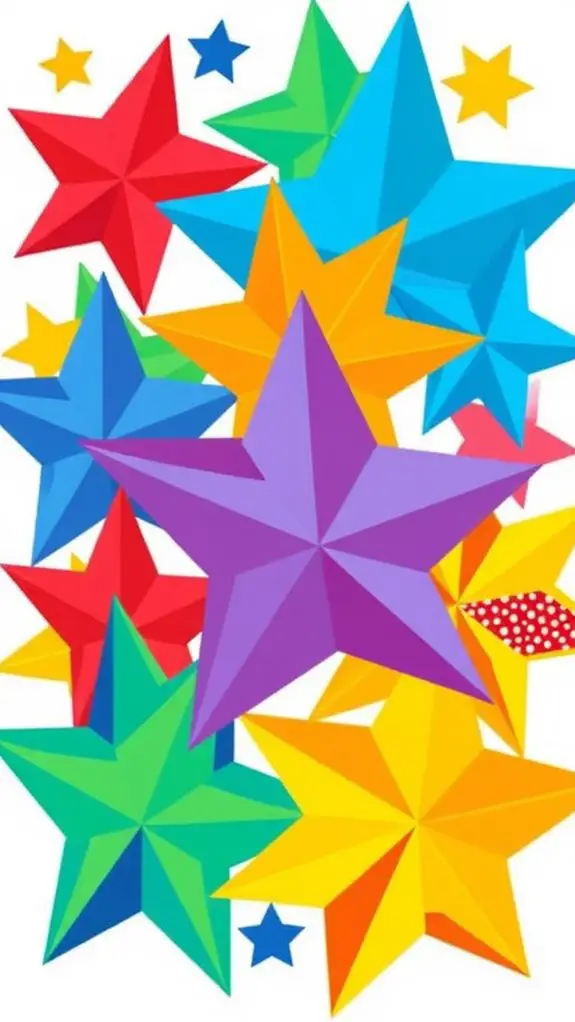 vibrant geometric star designs