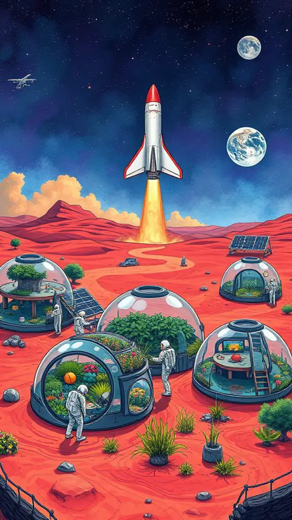 vibrant spacex martian settlement