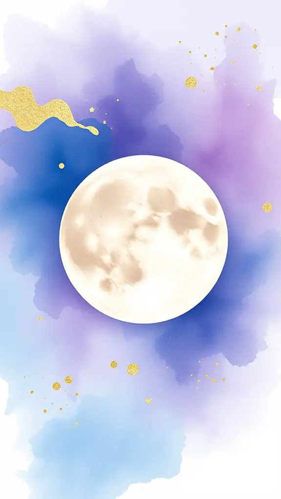 watercolor moon clipart design