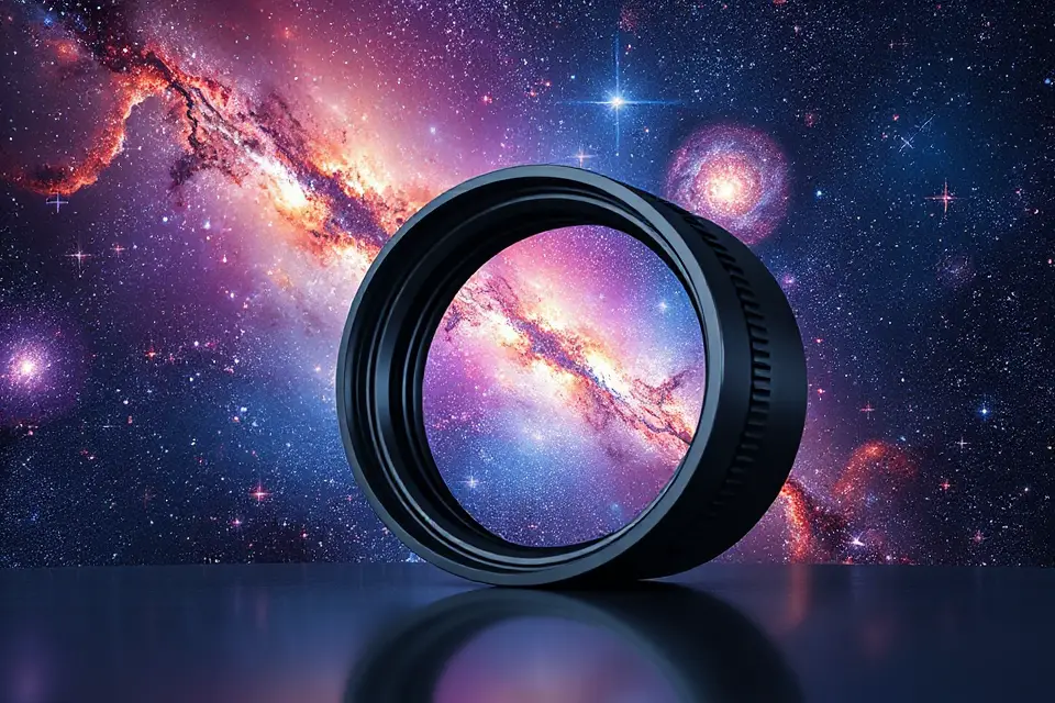 abstract cosmic telescope image