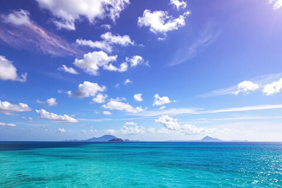 alien sky above ocean