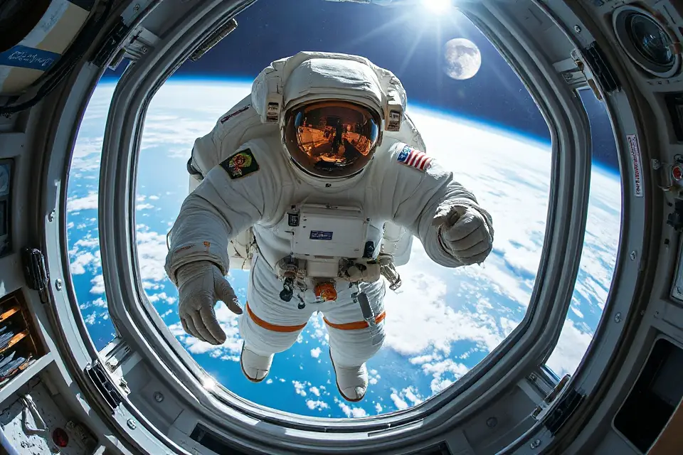 astronaut earth view photo