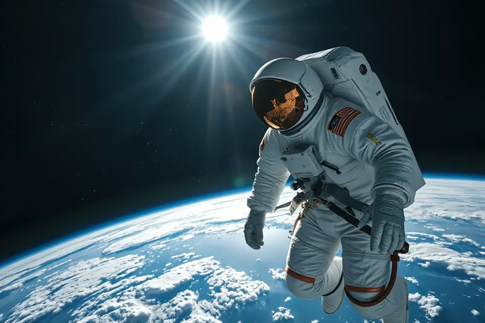 astronaut peaceful spacewalk photo