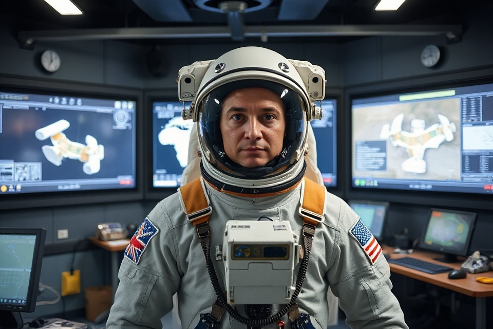 astronaut trainees in helmets