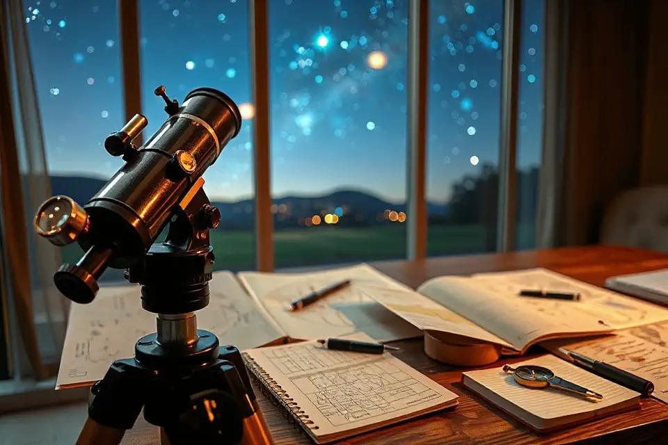 astronomer observing tools close up