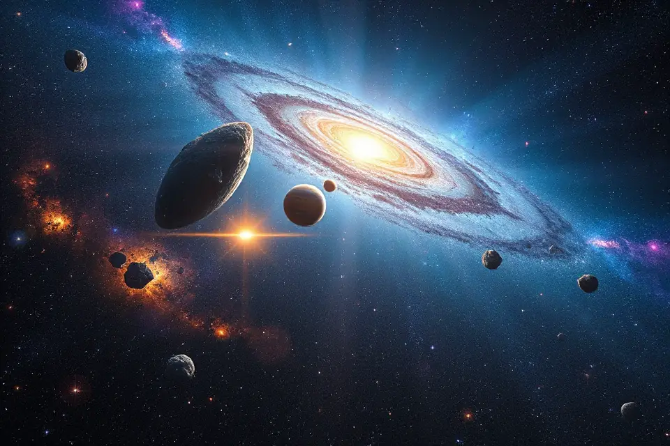 captivating cosmic landscape photo
