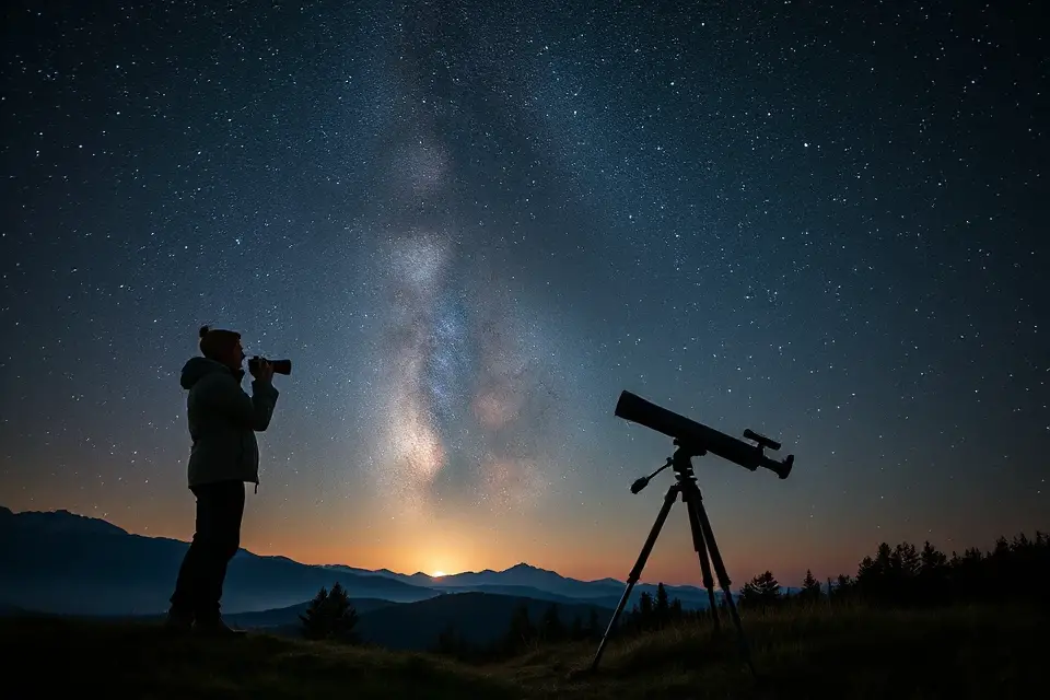 capturing stars through telescope
