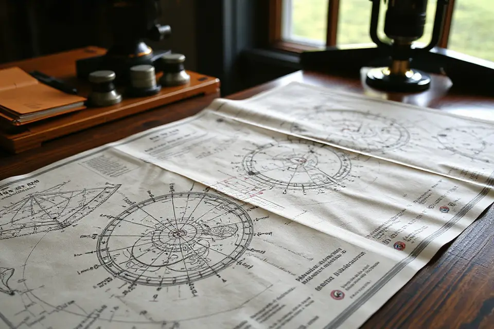 celestial charts stock photo