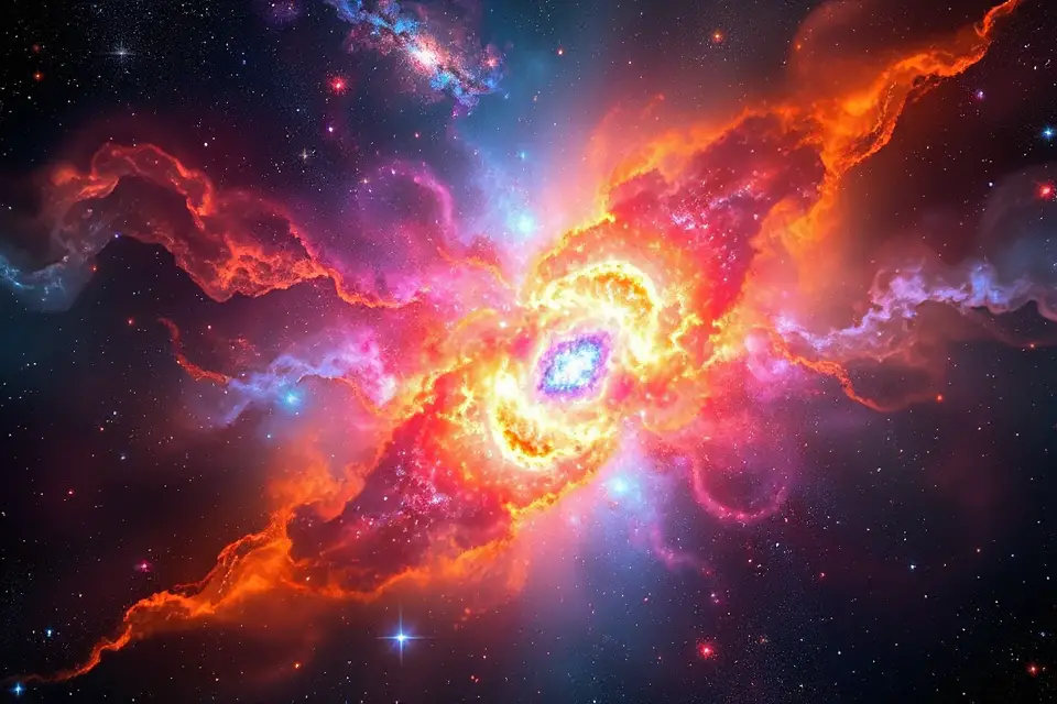 colorful nebula big bang