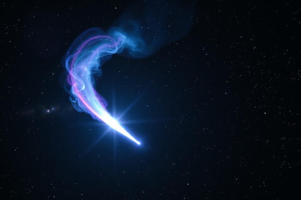 comet tail cosmic beauty