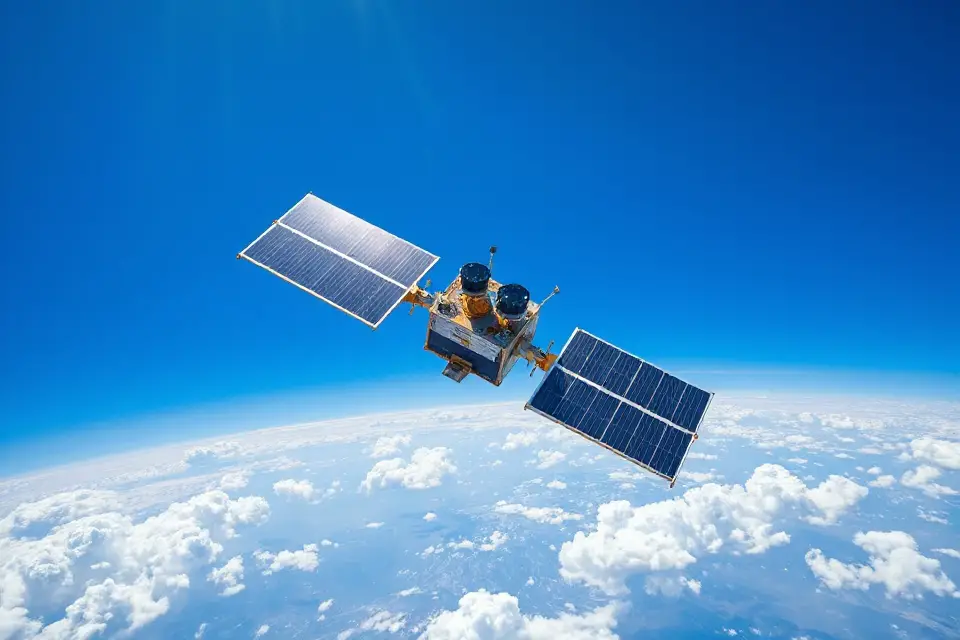 communication satellite in sky