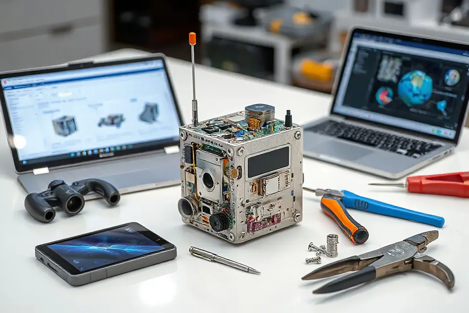 cube satellite electronics showcase