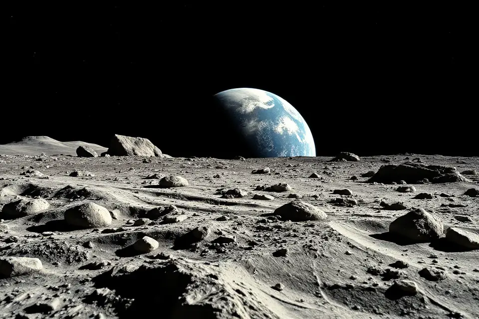 detailed moon surface photo