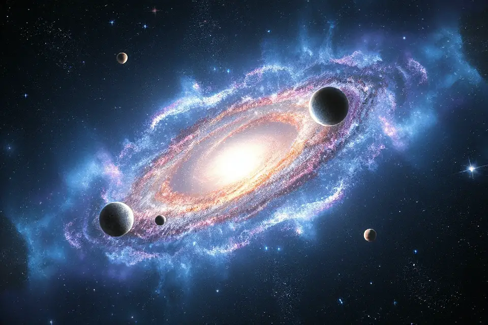 dwarf galaxy cosmic scene