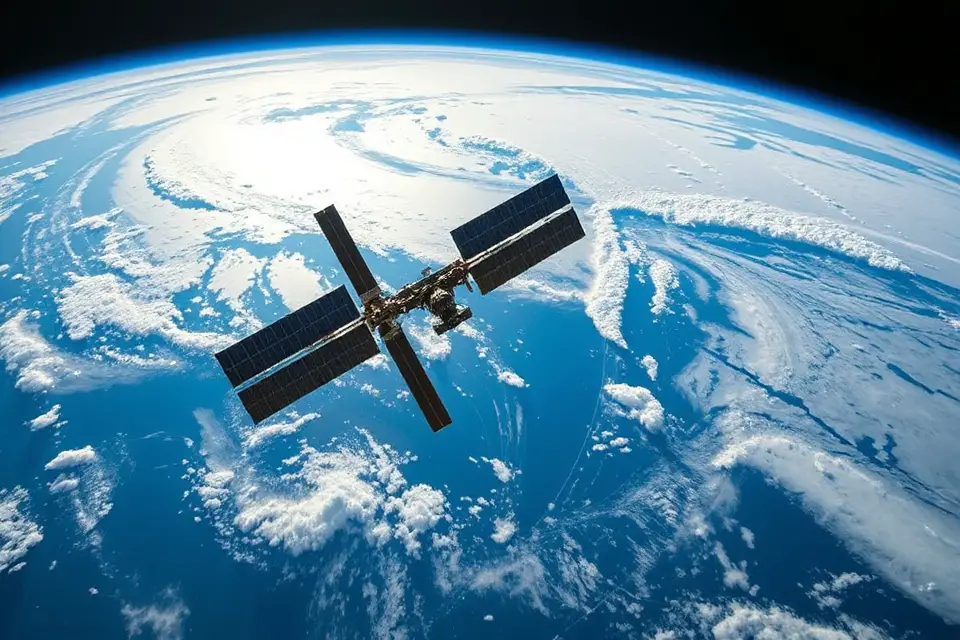 earth from iss satellite