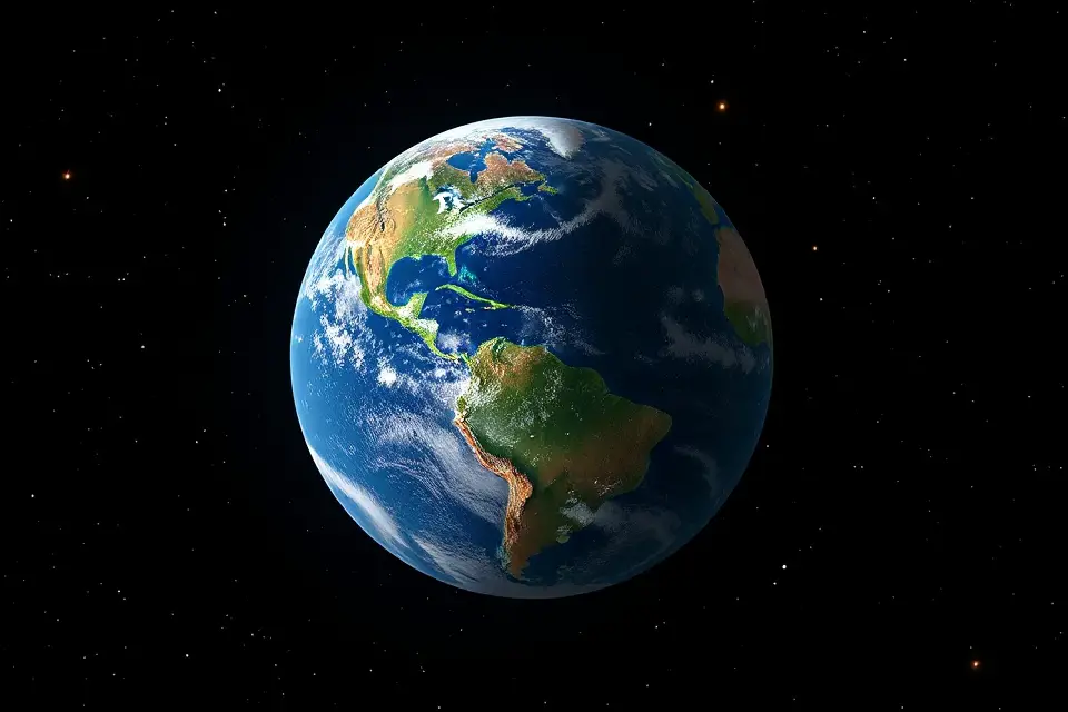 earth in serene space