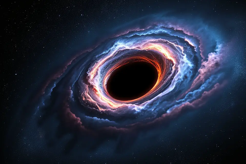 eerie black hole photo