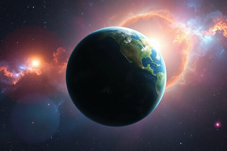 exoplanet nebula stock photo