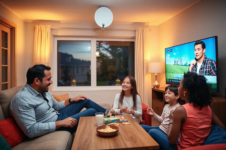 family joy through satellite