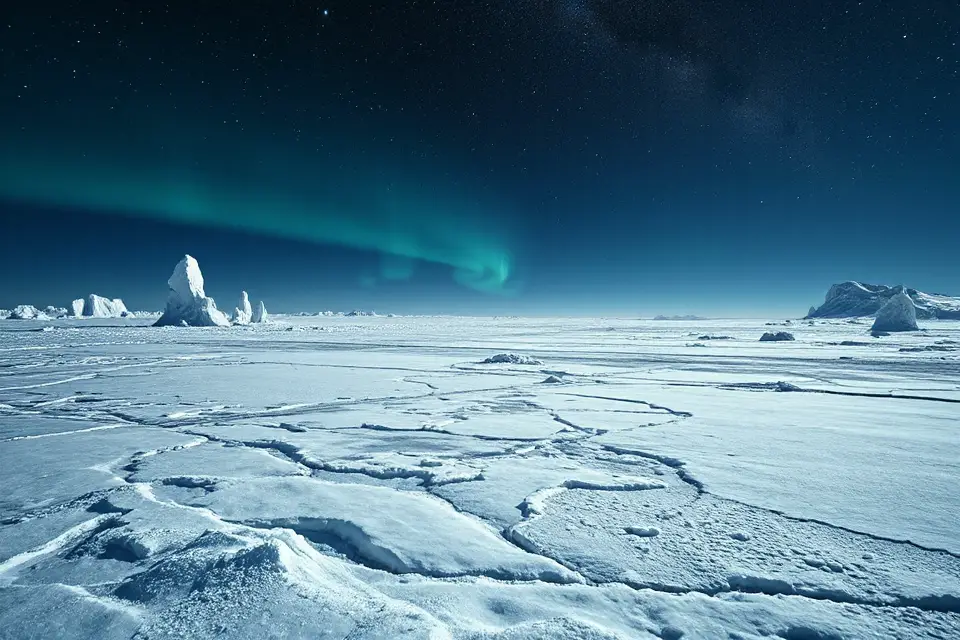 frozen exoplanet stock photo