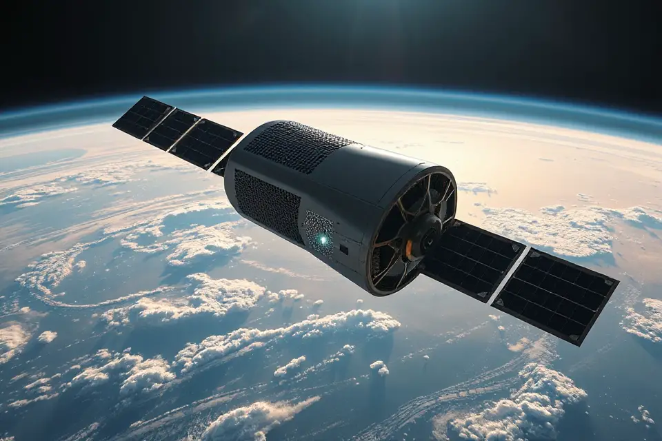 futuristic satellite geometric design