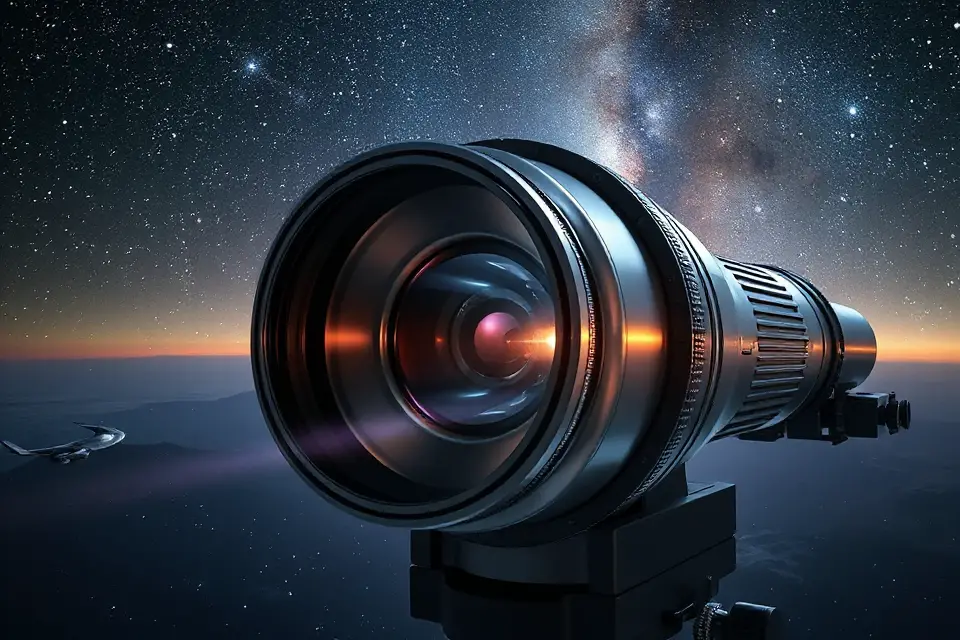 futuristic space telescope lens